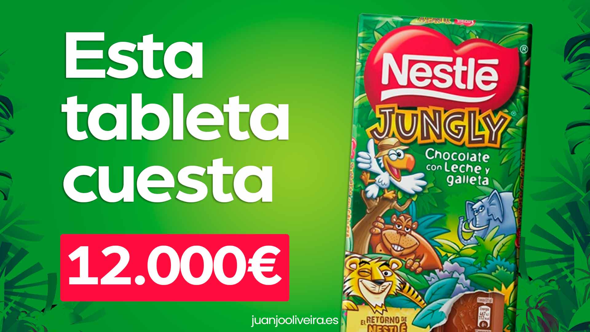 nestle jungly vuelve con una tableta de chocolate por valor de 12.000 euros